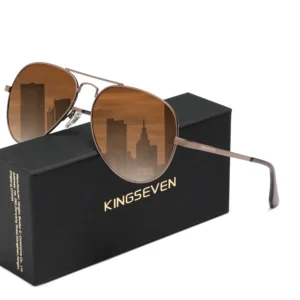 KINGSEVEN Männer Pilot Sonnenbrille Polarisierte Anti-UV400 Männliche Gläser Angeln Fahren Brillen Oculos de sol