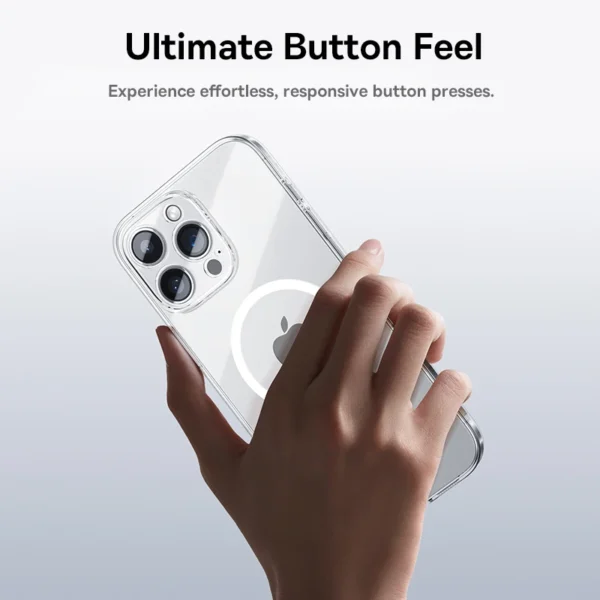 Baseus Magnetische Hülle für iPhone 16 Pro Max, schlanke, dünne Handyhülle, transparente Abdeckung für iPhone 16 Pro Plus, magnetische Rückseite 6