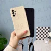 Flüssige Silikon Lanyard Telefon hülle für Samsung Galaxy A55 A35 A15 S24 S23 S22 Ultra S21fe A51 A52 A53 A13 A14 A34 A54 Seil abdeckung 3