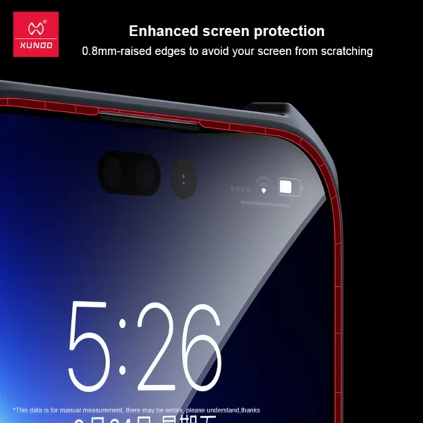 Hülle für iPhone 16 15 Pro Max 14 13 Pro Schutzhülle Xundd Airbag stoßfeste Hülle Bildschirm- und Kameraschutz Rückseite 4