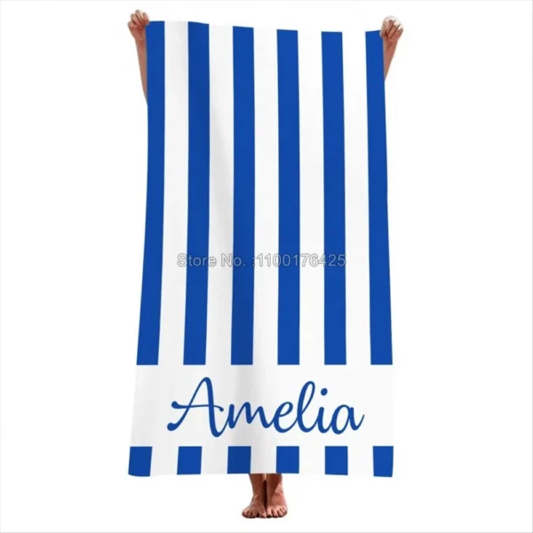 Anpassbare Initialen wasser absorbierende schnell trocknende Strand tuch Sonnens chal Yoga Handtuch schwimmen laufen schnell trocknendes Handtuch 4