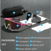 KAROS Polarisierte Sonnenbrille UV400 Sportbrille Winddichte Sandreitsonnenbrille 6