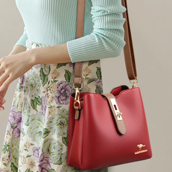 3-lagige Geldbörsen und Handtaschen mit großer Kapazität, Umhängetasche für Damen, Designer, hochwertiges Leder, modische neue Messenger-Umhängetasche 3