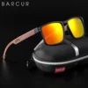 BARCUR männer Sonnenbrille für Männer Marke Designer Natürliche Walnuss Holz Sonnenbrille Frauen Polarisierte Brillen UV400 Brillen Oculos 3