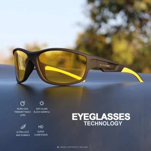 1 Stück/3 Stück polarisierte Sport-Sonnenbrille für Herren – mattierter Rahmen, HD-Linse zum Wandern, Angeln, Rennen und Freizeitkleidung 3