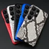 100 % echtes Leder Hülle für Samsung Galaxy S25 S24 Ultra S21 S22 S23 FE S24Plus S25Plus Note 20 Ultra A54 A53 A55 5G