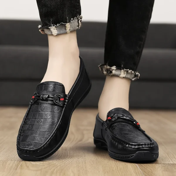 Mode Leder Männer Casual Schuhe Slip auf Formale Faulenzer Luxus Marke Komfortable Männer Mokassins Italienische Weiche Männliche Fahren Schuhe 3