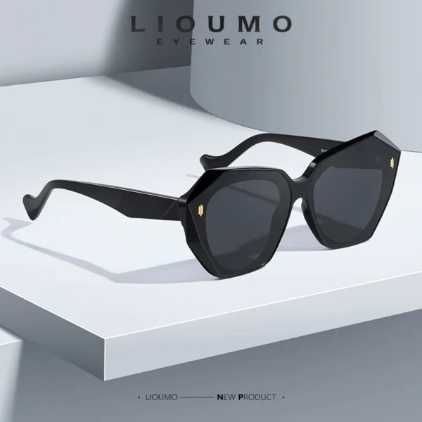 LIOUMO Luxus Marke Design Sonnenbrille Für Frauen Polarisierte Mode Damen Gradienten Gläser Anti-Glare Fahren Brille zonnebril 2