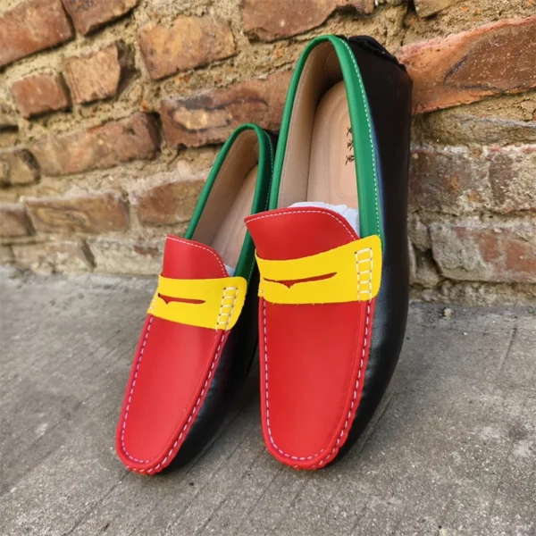 Männer Schuhe Leder Casual Luxus Formale Mann Loafer Mokassins Italienische Atmungsaktive Slip auf Männliche Bootsschuhe Komfortables Fahren Schuh 6