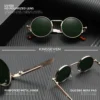 KINGSEVEN 2025 Trend Runde Sonnenbrille Polarisierte Männer Sonnenbrille UV400 Gothic Steampunk Stil Männlich Anti-Glare Spiegel Objektiv 4