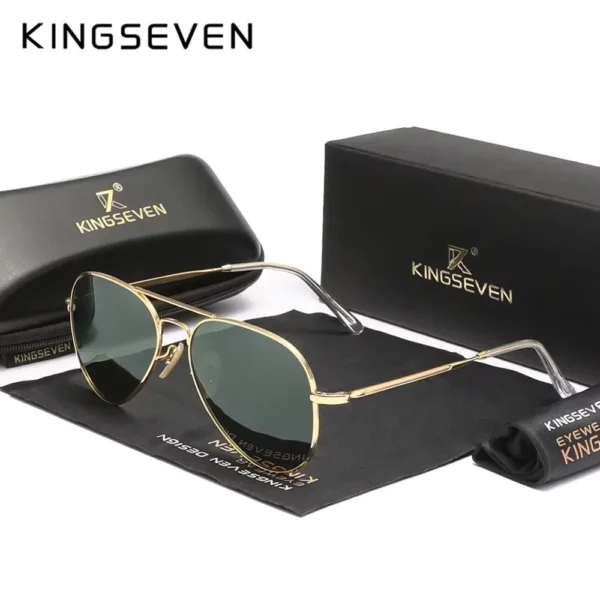 KINGSEVEN Pilot Legierung Sonnenbrille Polarisation UV400 Anti-reflexion Vollformat Parsnip Gläser Frauen Retro Luxus Brillen