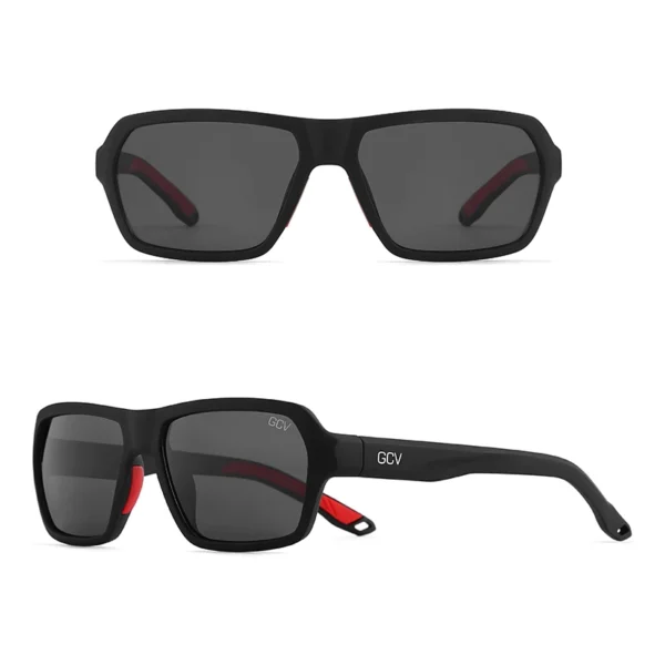 GCV Marke Professionelle Angeln Fahren Radfahren Sport Brille Polarisierte Sonnenbrille Platz Rechteck Männer Frauen UNISEX TR90 2