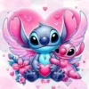 Stitch Lilo & Stitch 5D-Diamant-Malerei-Set zum Selbermachen, Diamant-Stickerei, Kreuzstich, handgefertigte Kunst, Geschenk, Basteln, Heimdekoration
