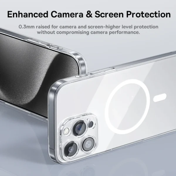 Baseus Magnetische Hülle für iPhone 16 Pro Max, schlanke, dünne Handyhülle, transparente Abdeckung für iPhone 16 Pro Plus, magnetische Rückseite 5