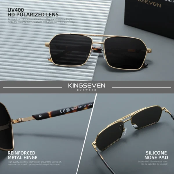 KINGSEVEN Mode Große Rahmen Sonnenbrille Kausalen Leopard Frauen Männer Polarisierte UV400 Objektiv Aluminium Gläser Fahren Outdoor Brillen 3