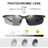 CLLOIO Top Qualität Aluminium Polarisierte Photochrome Sonnenbrille Männer Randlose Tag Nacht Fahren Brille Anti-Glare Chameleon Brillen 2