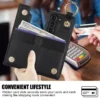 PU-Leder-Ring-Handyhülle für Samsung Galaxy Z Fold 6, 5, 4, 3, Fold6, Fold5, Fold4, Fold3, Brieftasche mit Stifthalter und Kartensteckplatz (kein Stift) 2