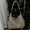 Designer Leder Weibliche Seite Taschen Retro Schulter Tasche für Frauen Handtasche Casual Damen Große Kapazität Einkaufstasche 2