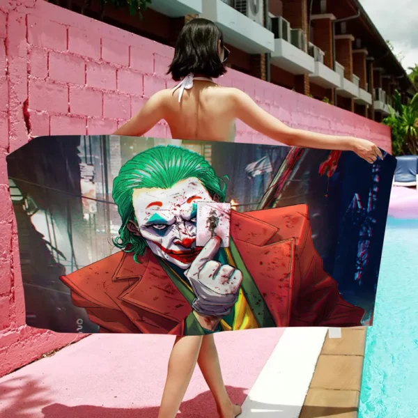 BANDAI Joker Strandtuch für Kinder, personalisiertes Badetuch, Pooltuch, Urlaubsgeschenk, Picknicktuch, Party-Geschenk 2