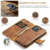Retro-Klapphülle für Apple iPhone 16, 15, 14 Plus, 13 Pro, 12 Mini, XS Max, XR, 7, 8, SE, abnehmbare Rückseite, integrierter Magnet 5
