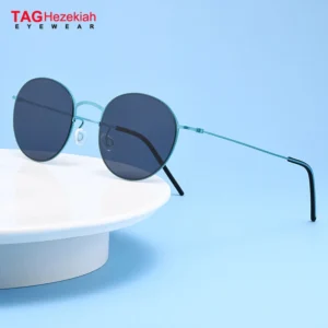TAG Hezekiah Dänisches Design Sonnenbrille Herren 8808 Ultraleichte Titan-Sonnenbrille Damen 2025, Outdoor-Fahren, UV400, runde Sonnenbrille