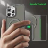 Luxus Für Magsafe Klapp Ständer Magnetische Telefon Fall Für iPhone 16 15 14 Plus 13 12 11 Pro max Matte Transluzente Zurück Abdeckung Kappen 5