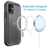 SPORTLINK Wasserdichte magnetische Hülle für iPhone 16/13/14/15 Pro Max Magsafe Wireless Charger Ganzkörper stoßfeste Schutzhülle 2