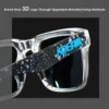 2025 neue KDEAM Ken Block Polarisierte Sonnenbrille Männer Quadratische Sonnenbrille Reflektierende Beschichtung Verspiegelte Linse UV400 Marke Mit Fall 4