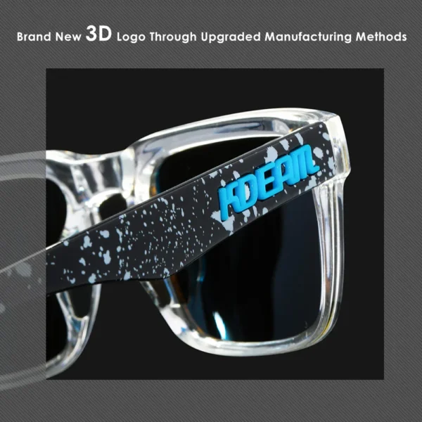 2025 neue KDEAM Ken Block Polarisierte Sonnenbrille Männer Quadratische Sonnenbrille Reflektierende Beschichtung Verspiegelte Linse UV400 Marke Mit Fall 4