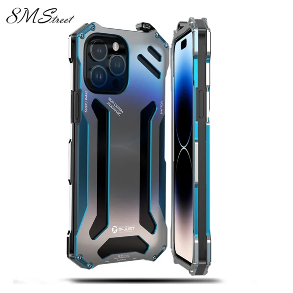 Metall Telefon Fall Für IPhone 12 13 14 15 Pro Max Plus Stoßfest Aluminium Telefon Abdeckung Für IPhon 12 13 14 15 Pro Max Hard Cover
