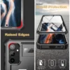 Für Samsung Galaxy S23 Fe Ganzkörper Stoßstange Militär panzerung stoß feste Shell Case Halterung mit eingebautem Displays chutz 4