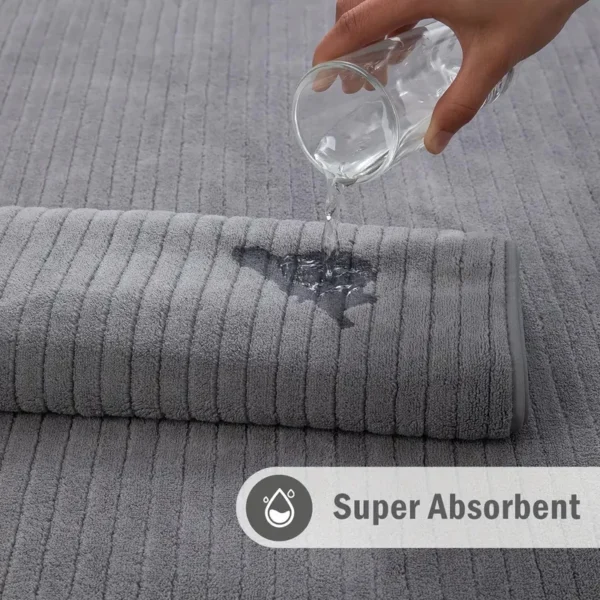 8-teiliges Badetuch-Set – 4 Waschlappen, 2 Gesichtstücher und 2 Badetücher – saugfähig und schnell trocknend, ideal für Badezimmer, Fitnessstudio und Hotel 5