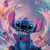Stitch Lilo & Stitch 5D-Diamant-Malerei-Set zum Selbermachen, Diamant-Stickerei, Kreuzstich, handgefertigte Kunst, Geschenk, Basteln, Heimdekoration