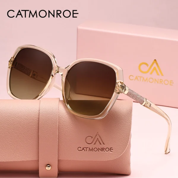 CATMONROE Luxus Polarisierte Frauen Sonnenbrille Schmetterling Rahmen Rosa Geschenk Box Mode UV400 Sonnenbrille Bekleidung Zubehör 5