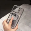 Für iPhone 15 Pro Max Luxus Magsafe Magnetische Objektiv Halter Ständer Telefon Fall Für iPhone 12 13 14 15 16 Plus saubere Schutzhülle 6