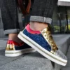 Hochwertige Paare Luxus Pailletten Schuhe Trend Farbe Passenden Niedrigen Skateboard Turnschuhe Mann Bequeme Weiche Glänzende Schuhe Für Männer 3