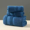 Dopamin-Handtuch-Set, Hand + Gesicht + Badetuch. Solides weißes, kaffeefarbenes, saugfähiges Strand-Talalla aus 100 % Baumwolle, 70 x 140 cm, für Hotel, Zuhause, Erwachsene, 3 Stück 4