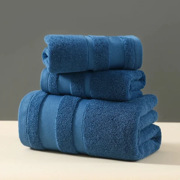 Dopamin-Handtuch-Set, Hand + Gesicht + Badetuch. Solides weißes, kaffeefarbenes, saugfähiges Strand-Talalla aus 100 % Baumwolle, 70 x 140 cm, für Hotel, Zuhause, Erwachsene, 3 Stück 4
