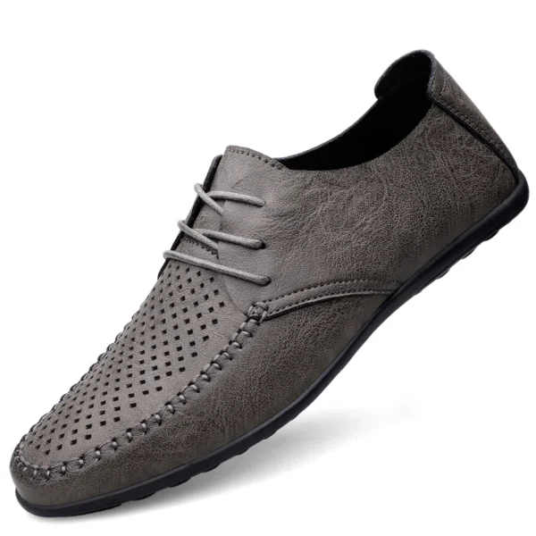 Sommer aushöhlen Lederschuhe Männer Luxus italienische Männer lässig handgemachte Mokassins Designer atmungsaktive Boots schuhe Zapatos Hombre 1
