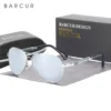 BARCUR Design Memery Frame Sonnenbrille Polarisiert Für Männer Sonnenbrille Frauen Pilot Gradient Lens Brillen Spiegel Shades 5