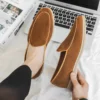 Mode Herren klassische britische Stil Slipper Mokassins Männer Freizeit schuhe Wildleder Herren Herren leichte bequeme Fahr wohnungen