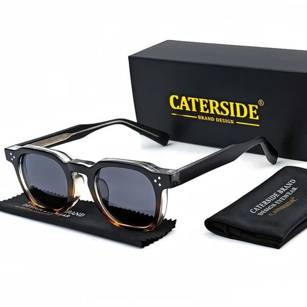 CATERSIDE Neue Retro-Punk-Männer-Sonnenbrille, quadratisch, personalisiertes Design, Brille, Damenmode, Partybrille, Festival, Geschenk, 2-teilig