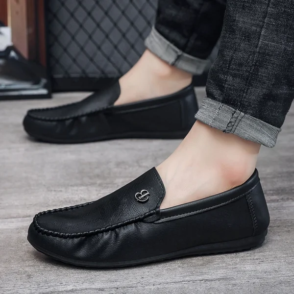Männer Casual Schuhe Aus Echtem Leder Luxus Marke Männer Müßiggänger Italienischen Mokassins Atmungsaktive Slip auf Männer Fahren Schuhe Chaussure Homme 3
