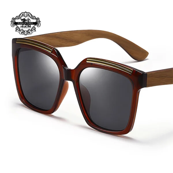 2025 neue Hohe Qualität Quadratische Holz Sonnenbrille Für Männer Polarisierte UV400 Mode Sonnenbrille Spiegel Sport sonnenbrille Fahren oculos 4