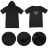 Wickelmantel mit Kapuze, Mikrofaser-Handtuch-Poncho mit Reißverschluss, kurzärmliger Surf-Poncho, schnell trocknend, übergroßer Wickelmantel, Neu 5