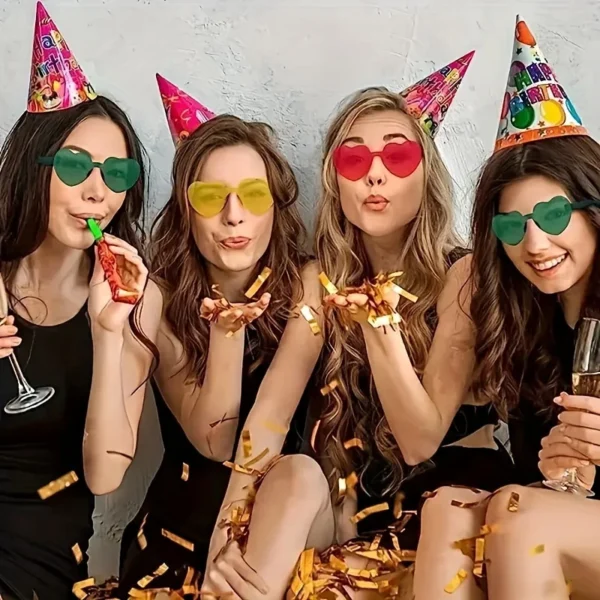 15 stücke Herzförmige Randlose Sonnenbrille Frauen Männer Nette Cat Eye Candy Farbe Ein Stück Shades Sonnenbrille Party Brillen UV400 5