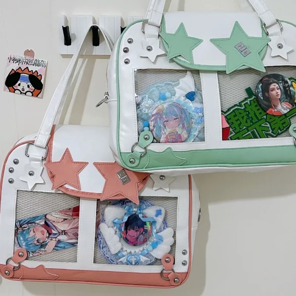 Y2K Fashion Star Ita Bag Lolita Girl Umhängetasche Damen DIY Display Transparente Tasche Umhängetasche Handtasche im japanischen Stil 3