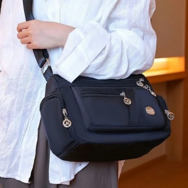 Casual Frauen Schulter Umhängetasche Oxford Wasserdichte Zipper Handtaschen Paket Weibliche Große Kapazität Reise Umhängetasche 3