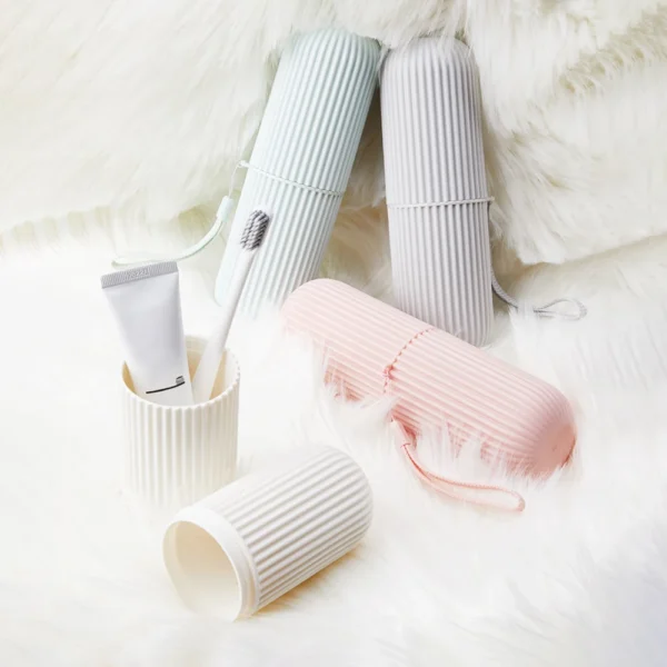 1Pc Tragbare Zahnbürste Tasse Bad Zahnpasta Halter Lagerung Fall Box Organizer Reise Toiletten Lagerung Tasse Neue Kreative 1Pc 3