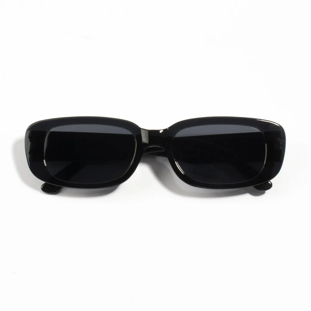 20PCS Vintage Schwarz Quadrat Sonnenbrille Frau Luxus Marke Kleine Rechteck Sonnenbrille Weibliche Gradienten Klar Spiegel Oculos De Sol 2